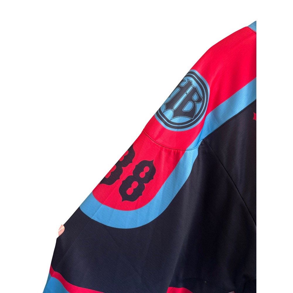 Young Speeds Rey Mysterio Headbangers Brawl Hockey Jersey Black Blue Pink‎ XL - Picture 5 of 6